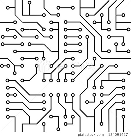 Circuit board seamless pattern 124091427