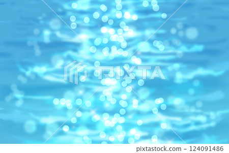 Refreshing light blue sparkling background Blue bokeh light water surface Refreshing light blue sparkling background Blue bokeh light water surface 124091486