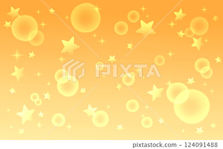 Orange and yellow gradient glitter background with stars 124091488