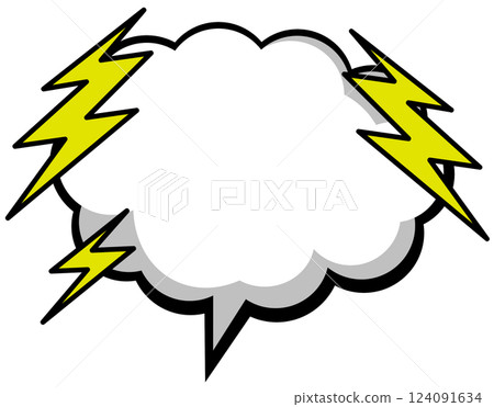 Speech bubble illustration of angry or yelling in comics, etc. 124091634