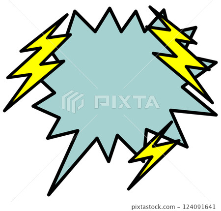 Speech bubble illustration of angry or yelling in comics, etc. 124091641