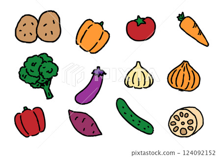 時尚蔬菜插圖集 時尚蔬菜插圖集 124092152