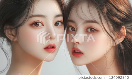 Hyper-Realistic Portraits of Adorable Korean Girls Redefining Beauty Standards in the Cosmetics Industry with Youthful Charm and Minimalist Style Hyper-Realistic Portraits of Adorable Korean Girls Redefining Beauty Standards in the Cosmetics Industry with Youthful Charm and Minimalist Style 124092840