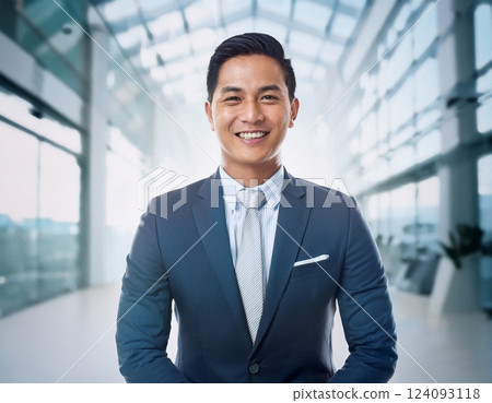 Male businessman AI generation 124093118