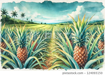 Pineapple field 124093150