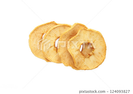 Dried apples isolated on a white background Dried apples isolated on a white background 124093827