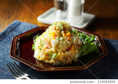 Potato salad with eggs 124093859