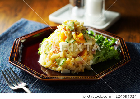 Potato salad with eggs Potato salad with eggs 124094024