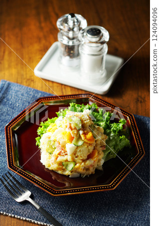 Potato salad with eggs Potato salad with eggs 124094096