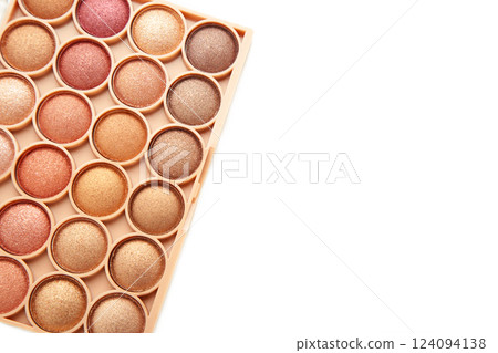 Pastel palette of eyeshadow isolated on white background Pastel palette of eyeshadow isolated on white background 124094138