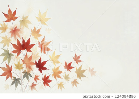 秋葉，楓葉，秋天的景象 124094896