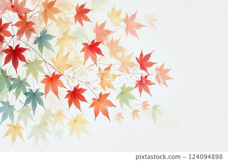 秋葉，楓葉，秋天的景象 124094898