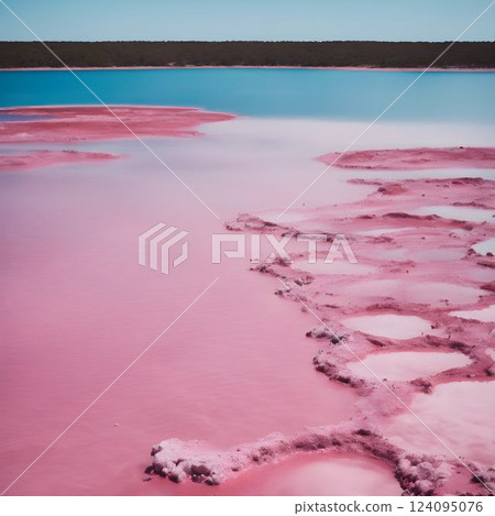 Nature's Palette: The Pink and Blue of Lake Hillier 124095076