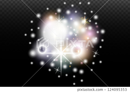 glowing lights in dark space glowing lights in dark space 124095353