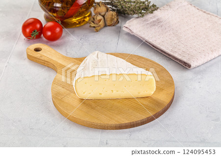 Soft brie cheese with mold 124095453