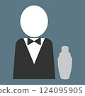 Bartender and shaker illustration 124095905