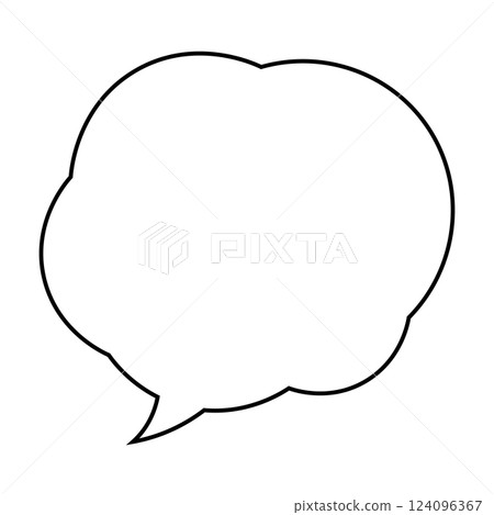 一個簡單的講話泡泡的插圖 124096367