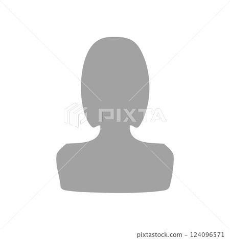 Too thin woman bob cut silhouette illustration gray Too thin woman bob cut silhouette illustration gray 124096571