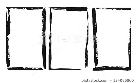 Frame Photo grunge texture Overlay effect set. The squares are all different sizes. Design for social media flyer poster screen print card background. Vector illustration. 124096800