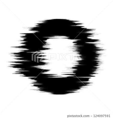 black circle halftone design element. Vector illustration 124097591