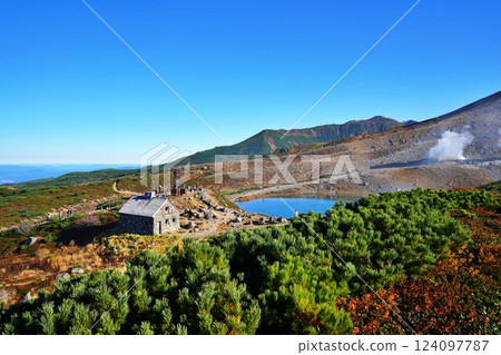 View from Asahidake No. 5 Observation Deck in the Daisetsu Mountain Range 124097787