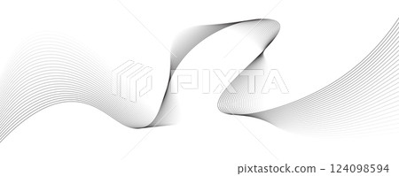Black and white wavy line pattern. Vector illustration Black and white wavy line pattern. Vector illustration 124098594