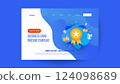 Employee Recognition and Appreciation with Business Card Mockup Template 124098689