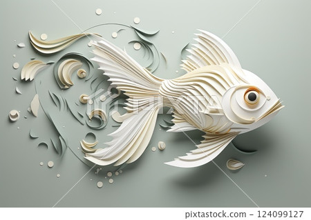 beautiful fish origami paper art illustration beautiful fish origami paper art illustration 124099127