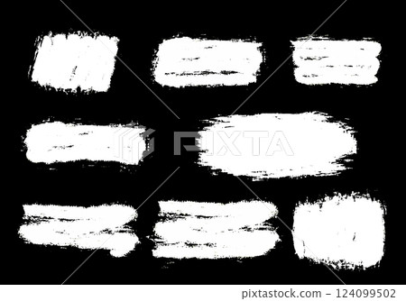 Grunge paint strokes. Vector elements set. 124099502