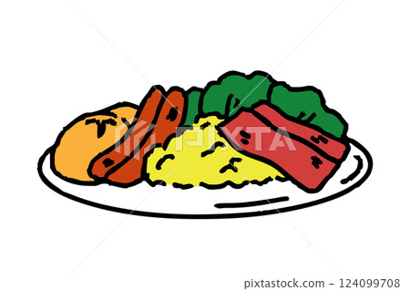 Western food Scrambled eggs set Western food Scrambled eggs set 124099708