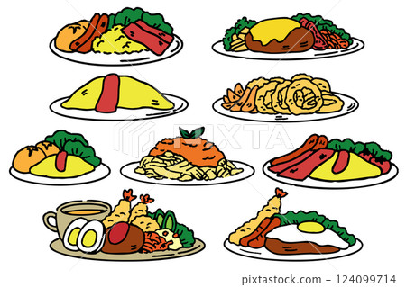 Western food set 124099714