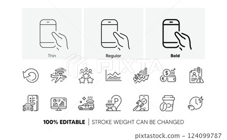 Business meeting, Analytics graph and Recovery data line icons. Pack of Trade infochart, Training results, Takeaway coffee icon. Car registration, Charging time, Auction pictogram. Line icons. Vector Business meeting, Analytics graph and Recovery data line icons. Pack of Trade infochart, Training results, Takeaway coffee icon. Car registration, Charging time, Auction pictogram. Line icons. Vector 124099787