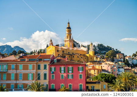 Menton village old town during spring Menton village old town during spring 124100301