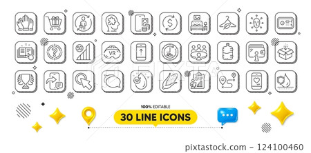 Face biometrics, Cooler bottle and Corn line icons pack. 3d design elements. Mental conundrum, Water drop, Get box web icon. Dollar exchange, Winner, Journey pictogram. Vector Face biometrics, Cooler bottle and Corn line icons pack. 3d design elements. Mental conundrum, Water drop, Get box web icon. Dollar exchange, Winner, Journey pictogram. Vector 124100460