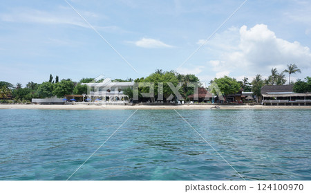 Gili Air beach at Gili island, Indonesia 124100970
