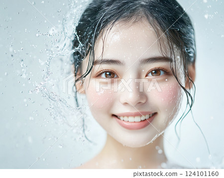 美麗的年輕女子,美容健康廣告設計的理想人物素材,複製空間 美麗的年輕女子,美容健康廣告設計的理想人物素材,複製空間 124101160