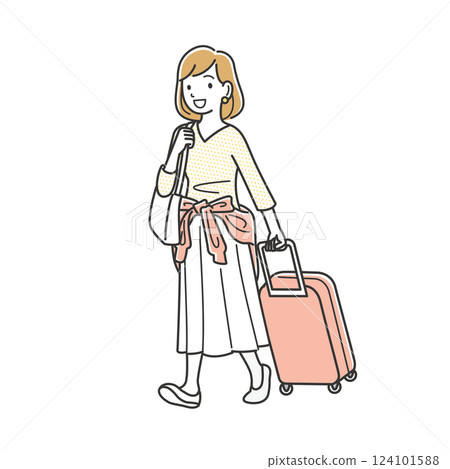 Young woman going on a trip 124101588
