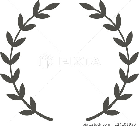 Circular laurel wreath creating a simple and elegant frame, perfect for awards, logos, or decorative elements, symbolizing victory, achievement, and peace Circular laurel wreath creating a simple and elegant frame, perfect for awards, logos, or decorative elements, symbolizing victory, achievement, and peace 124101959