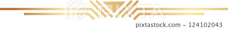 Gold geometric abstract design creating the letter V with sleek horizontal lines against a clean white background, perfect for conveying luxury and fashion concepts with elegance Gold geometric abstract design creating the letter V with sleek horizontal lines against a clean white background, perfect for conveying luxury and fashion concepts with elegance 124102043