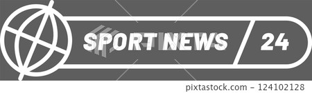 Broadcasting breaking sports news around the clock, featuring a white globe and bold lettering against a sleek gray background, delivering updates from leagues and tournaments worldwide Broadcasting breaking sports news around the clock, featuring a white globe and bold lettering against a sleek gray background, delivering updates from leagues and tournaments worldwide 124102128
