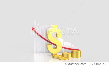 The Dollar and chat for Business Concept 3d Rendering. 124102142