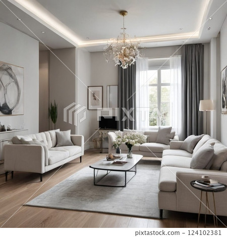 令人放鬆的客廳 124102381