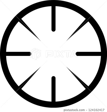 Circular sniper scope crosshairs highlighting precise aiming at a target, representing focus, accuracy, and precision essential for achieving goals and reaching objectives effectively 124102417