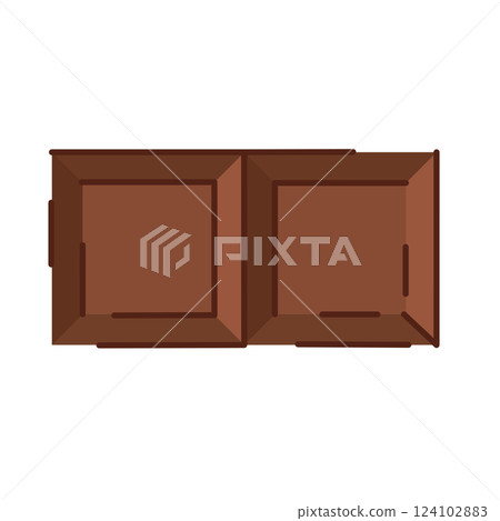Two square pieces of chocolate bar icon. Vector 124102883