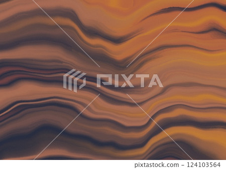 Abstract wavy liquid brown background layout. Colours mixing. Smooth transitions gradient backdrop. Desktop wallpaper. Flow pattern. Wavy pattern. 124103564