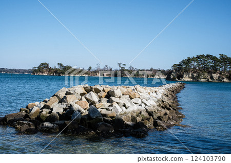 宮城縣松島市福浦島石堤 124103790