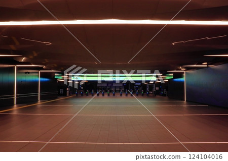 Yumeshima Station ticket gate (view from inside the ticket gate to outside) Yumeshima Station ticket gate (view from inside the ticket gate to outside) 124104016