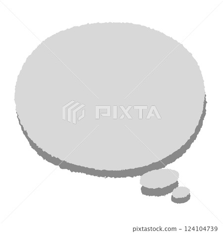 蠟筆狀橢圓形對話泡泡(有陰影) 蠟筆狀橢圓形對話泡泡(有陰影) 124104739