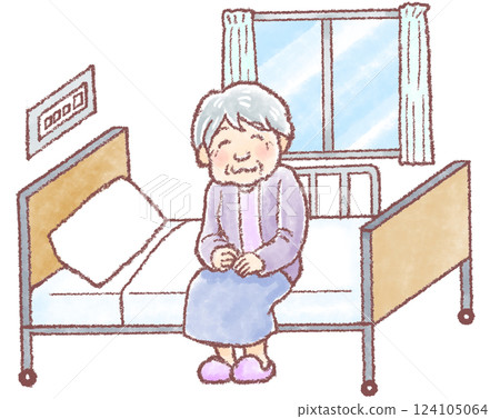 短期住院_高齡女性_護理床 短期住院_高齡女性_護理床 124105064