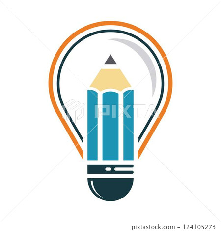 Pencil Idea Vector Logo Design 124105273